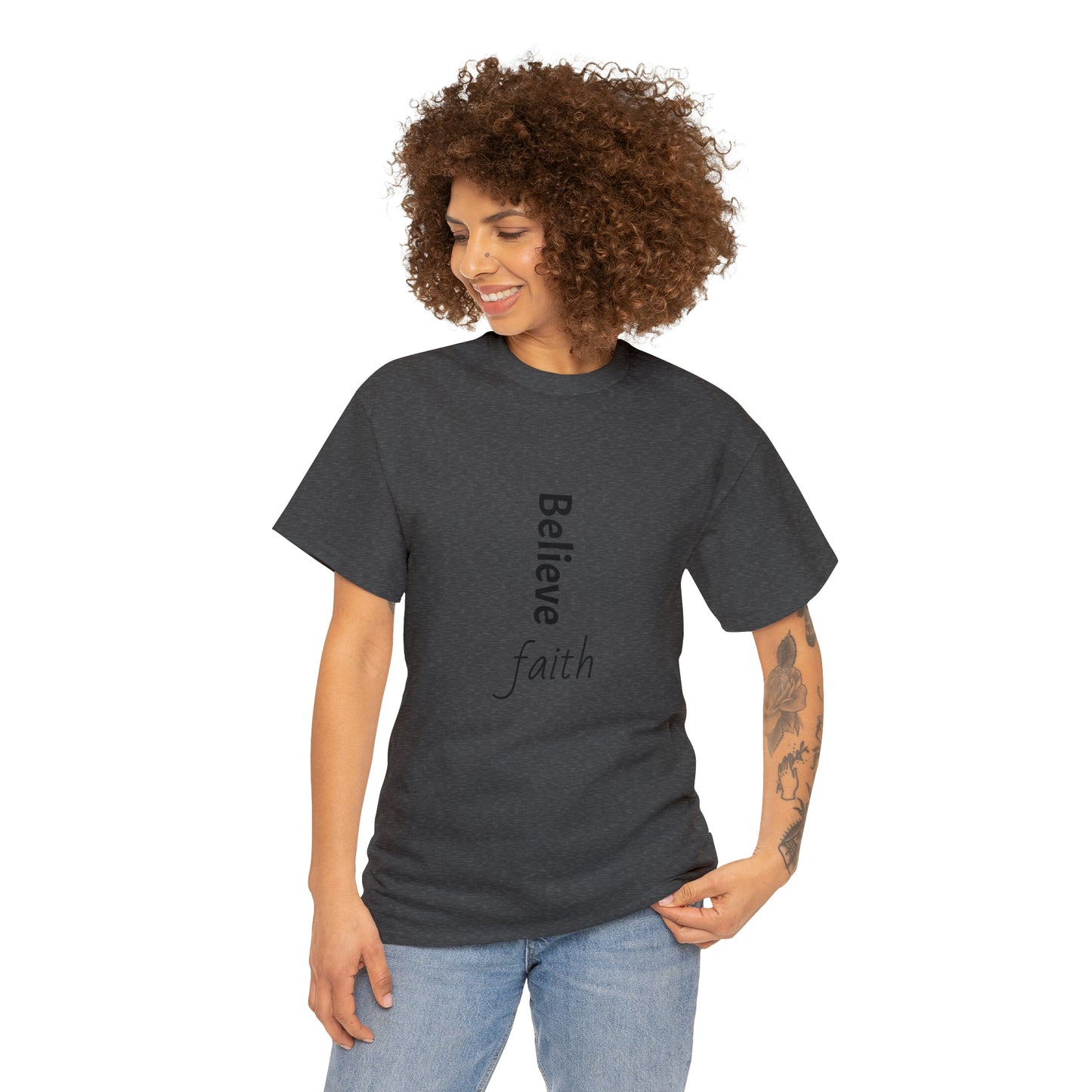 Believe, Faith, Unisex Heavy Cotton Tee Shirt Religion gift*