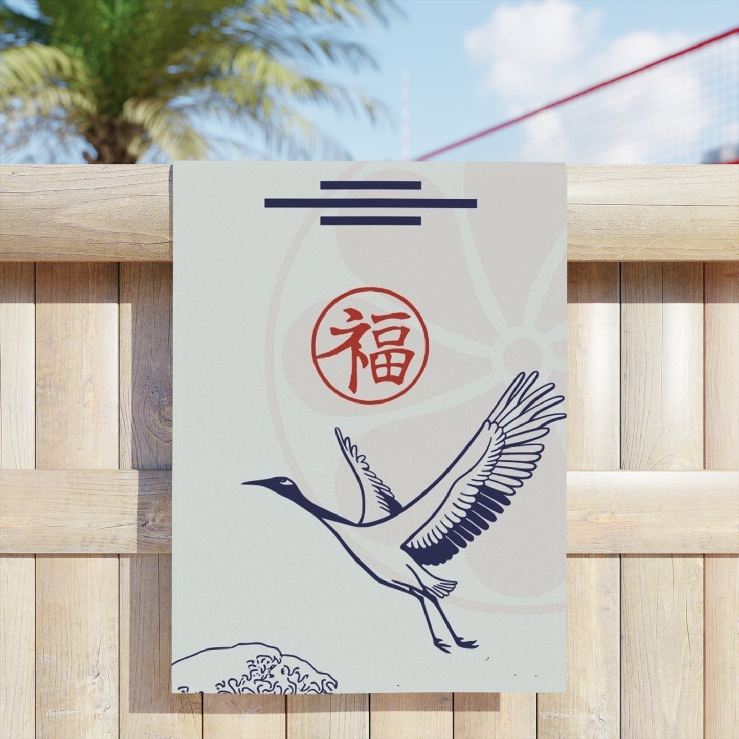 Red Sun and Stork Unique Beach Towels*
