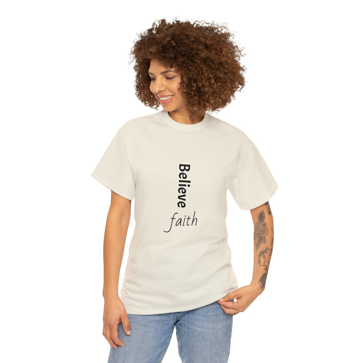 Believe, Faith, Unisex Heavy Cotton Tee Shirt Religion gift*