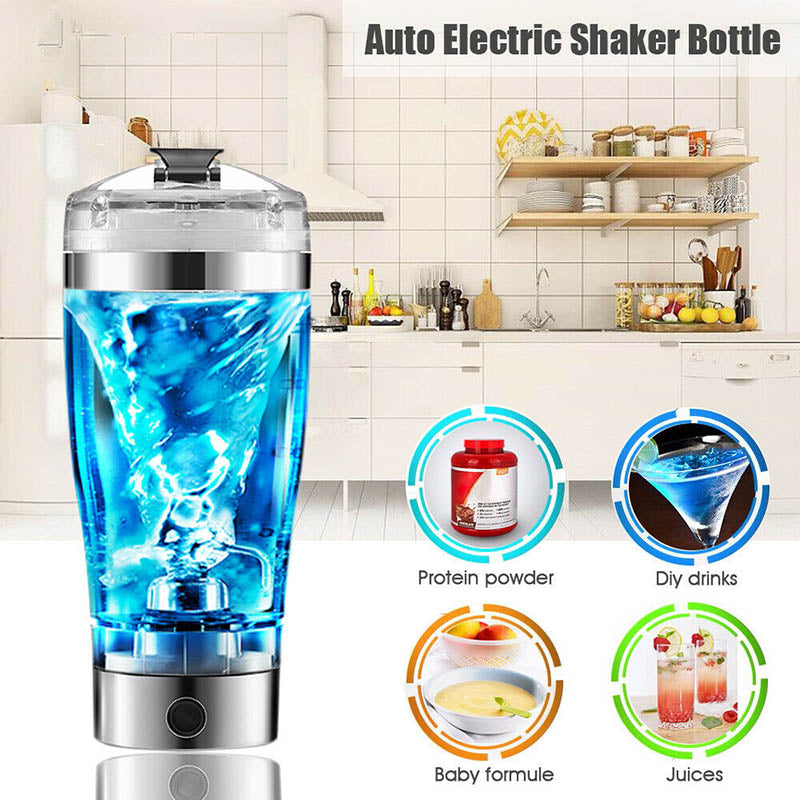 Electric Protein Shake Stirrer* USB Shake Bottle Milk Coffee Blender Kettle Sports And Fitness Charging Electric Shaker Cup