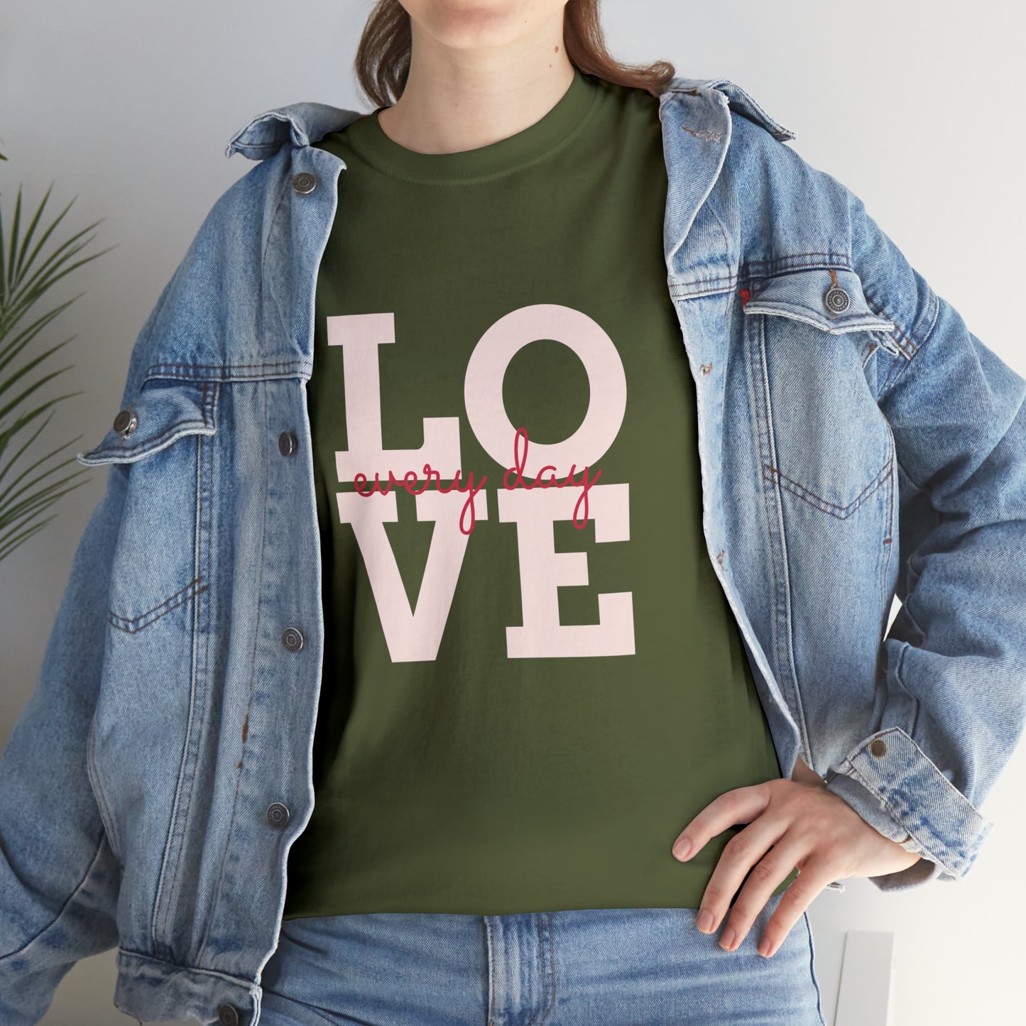 Love everyday Unisex Heavy Cotton Tee shirt gift*