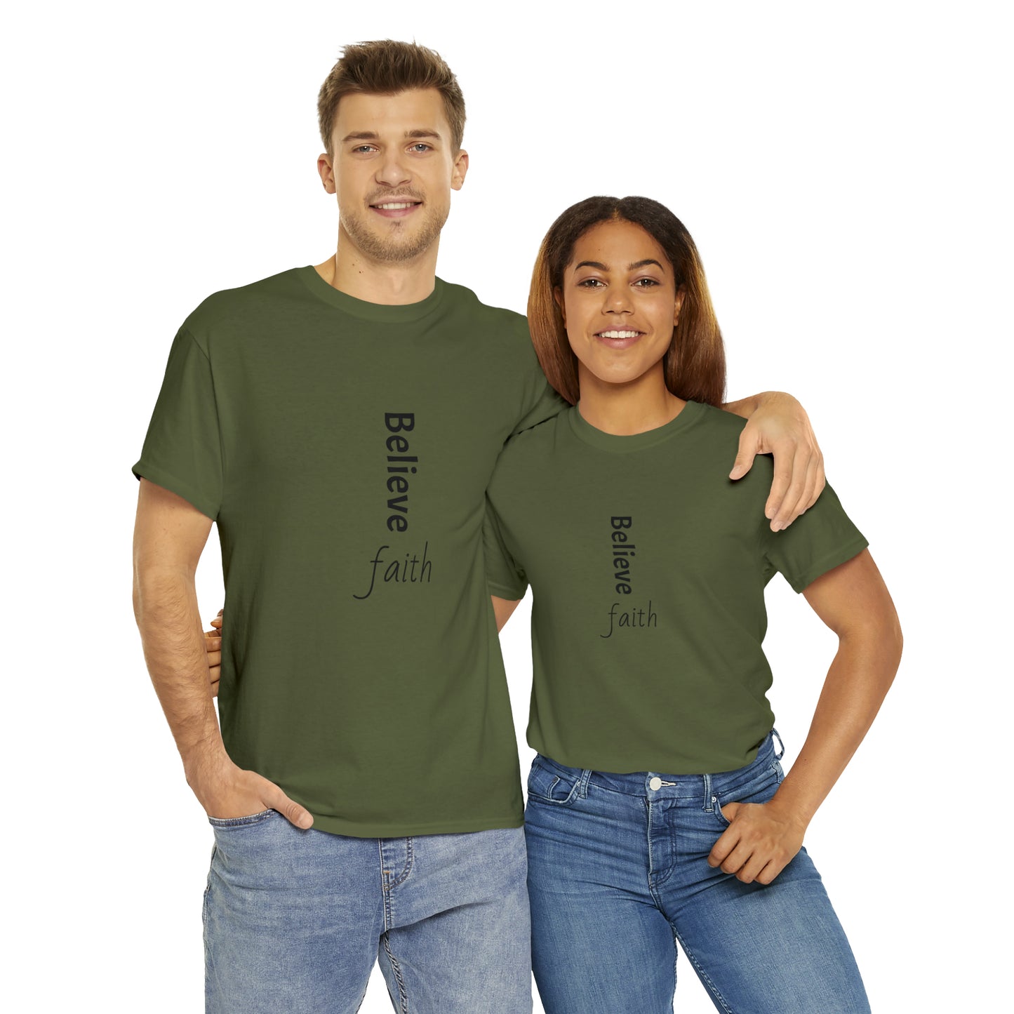 Believe, Faith, Unisex Heavy Cotton Tee Shirt Religion gift*