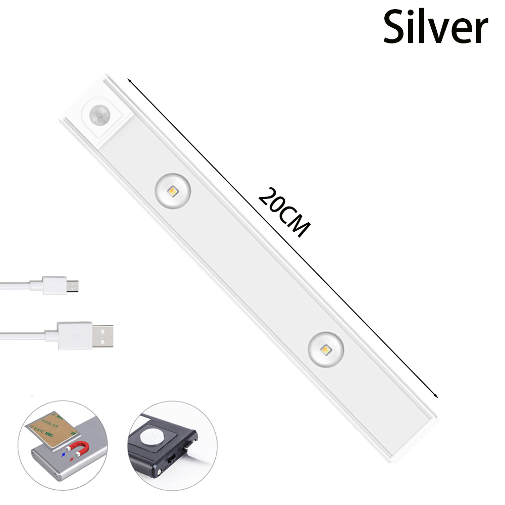 USB LED* Night Light Motion Sensor Wireless Thin LED Wine Cooler Light For Kitchen Cabinet Bedroom Wardrobe Indoor Lighting