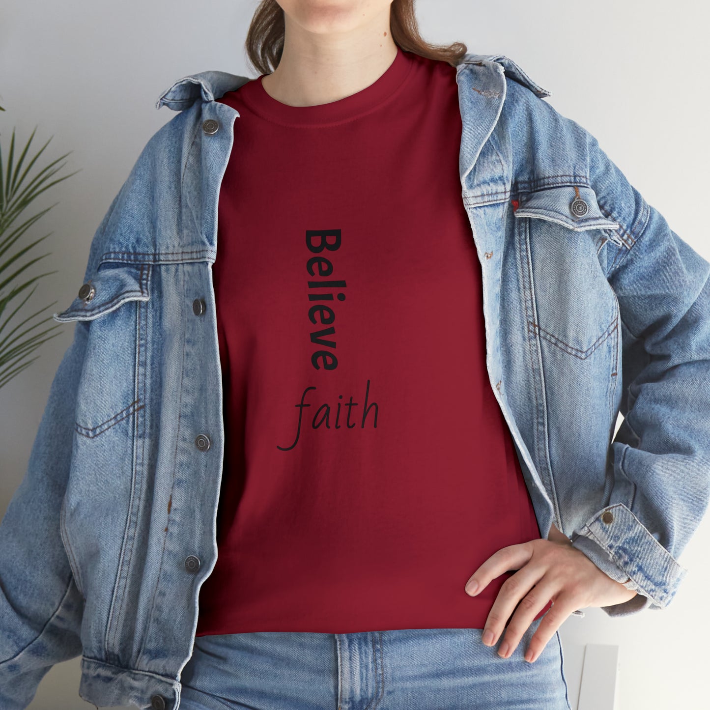 Believe, Faith, Unisex Heavy Cotton Tee Shirt Religion gift*