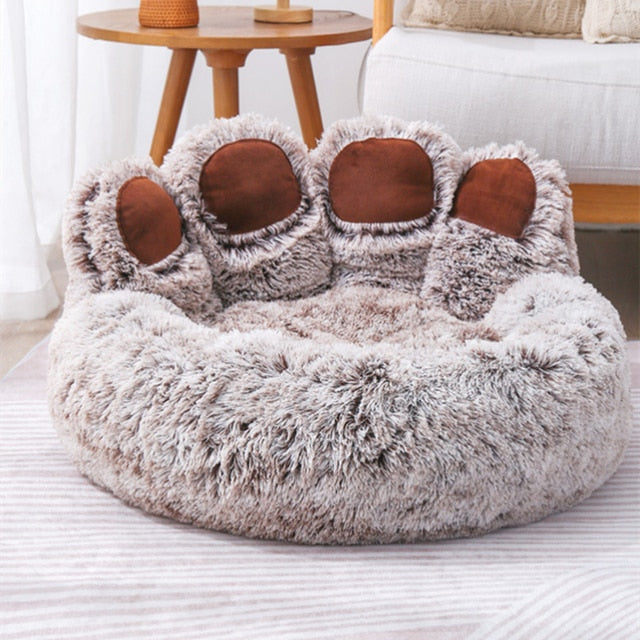 Pet Bear Paw Shape House Cozy Bed*