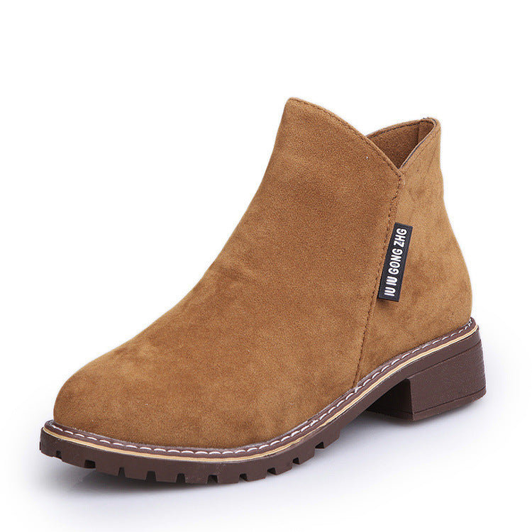 Martin suede boots ankle high boots*