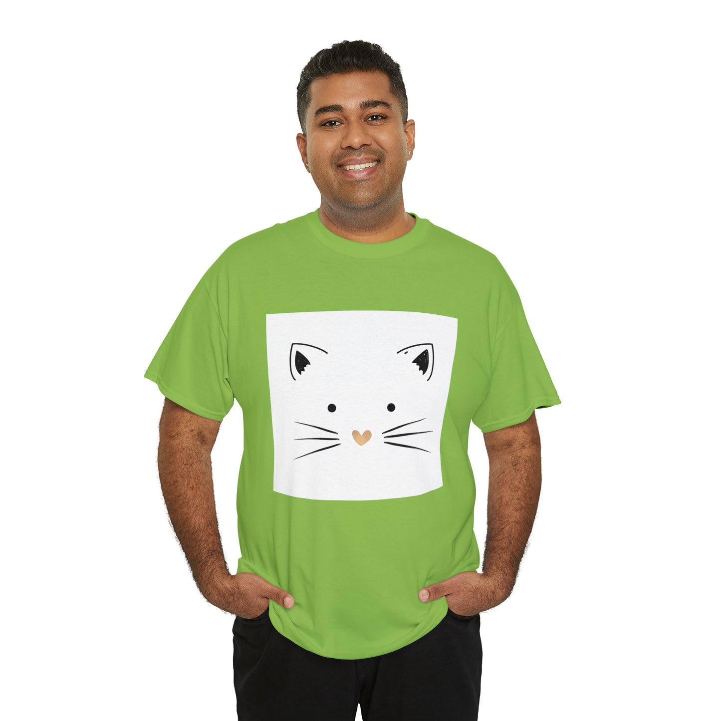 Cute Cat Unisex Heavy Cotton Tee Shirt*