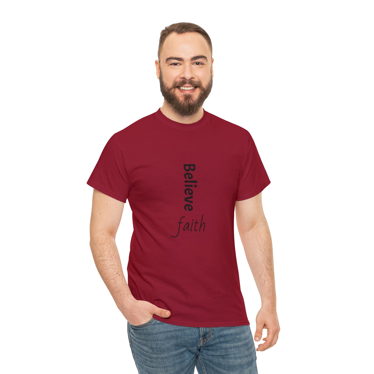 Believe, Faith, Unisex Heavy Cotton Tee Shirt Religion gift*