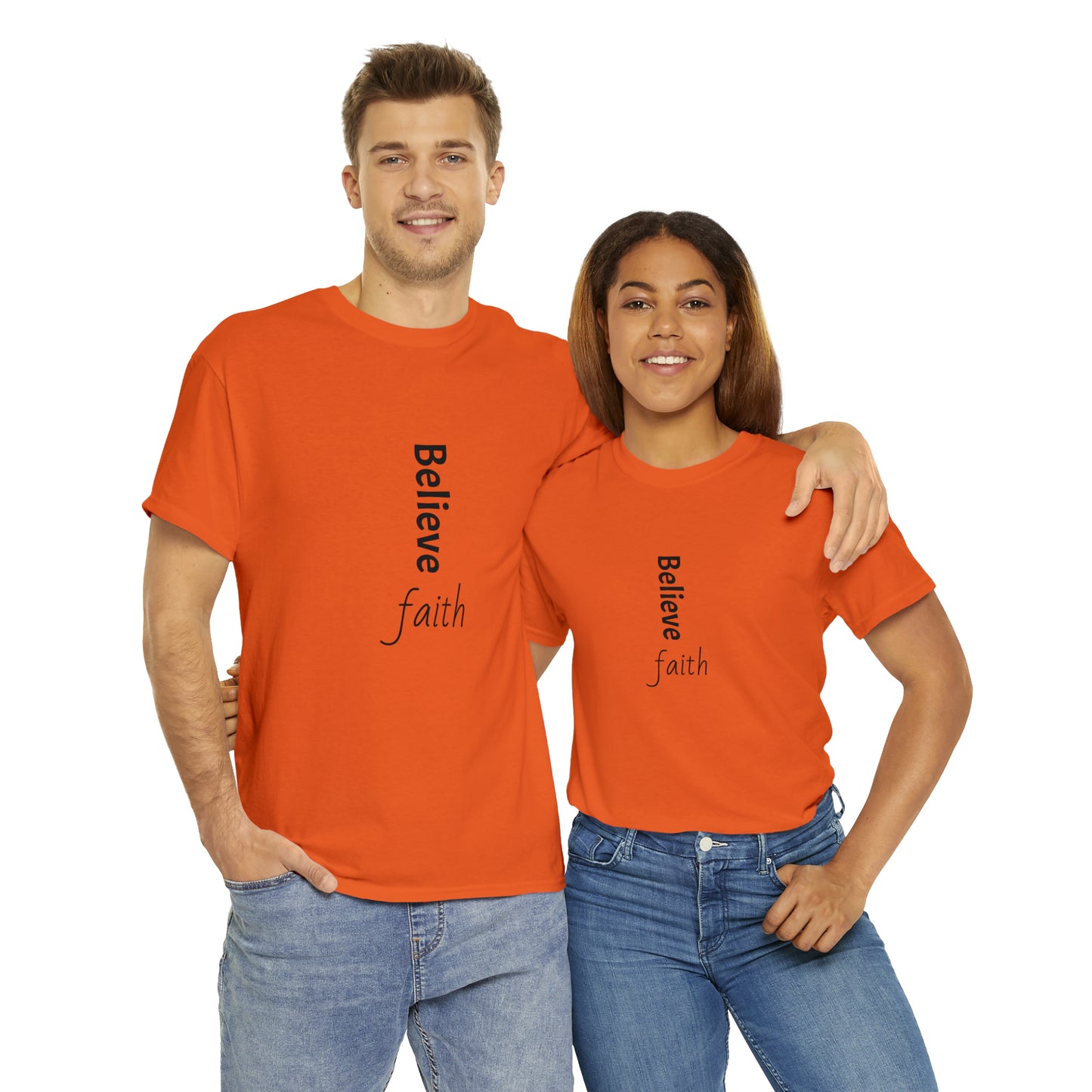 Believe, Faith, Unisex Heavy Cotton Tee Shirt Religion gift*