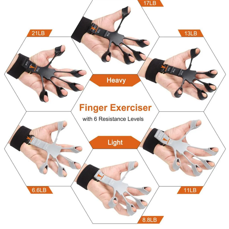 Silicone Grip Device Stretcher Finger Gripper Strength *Trainer Strengthen Rehabilitation Training