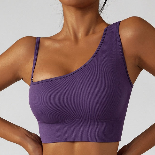 Summer Sexy Oblique Shoulder Yoga Clothes Tops*