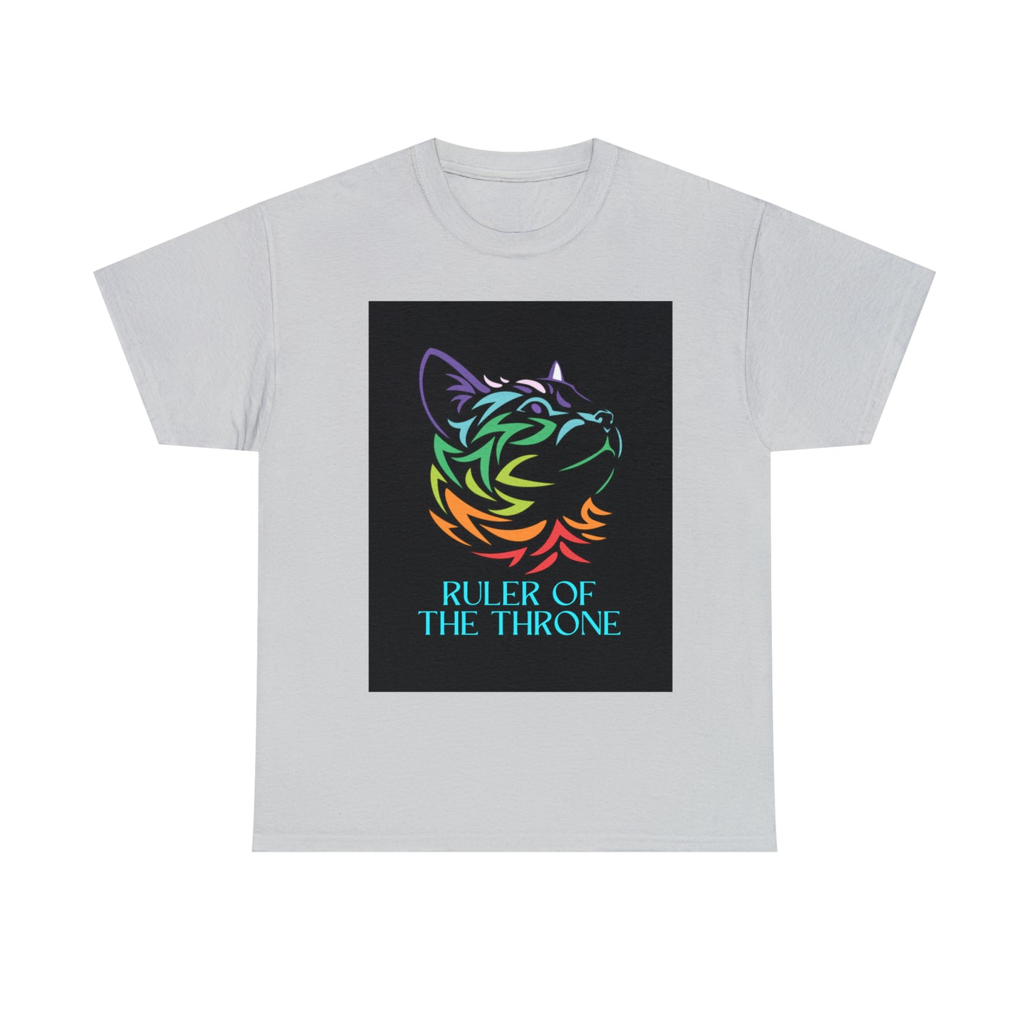 "Ruler of The Throne" Cat Lover Unisex Heavy Cotton Tee Shirt*