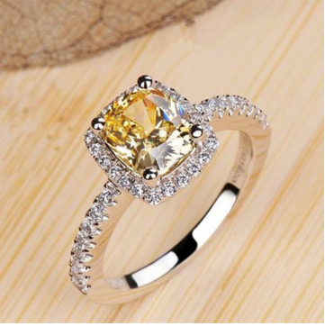 Rings For Women* Bridal Wedding Anelli Trendy Jewelry Engagement Ring White Gold Color Anillos