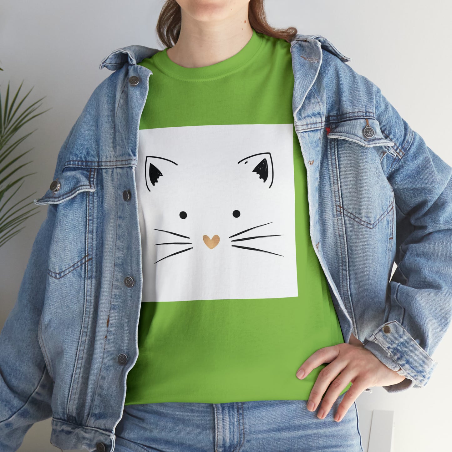 Cute Cat Unisex Heavy Cotton Tee Shirt*