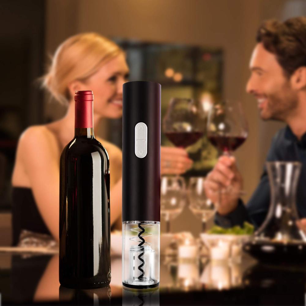 Electric Wine Opener Automatic Electric Wine Bottle Corkscrew Opener With Foil Cutter Wine Bottle Opener Kit*