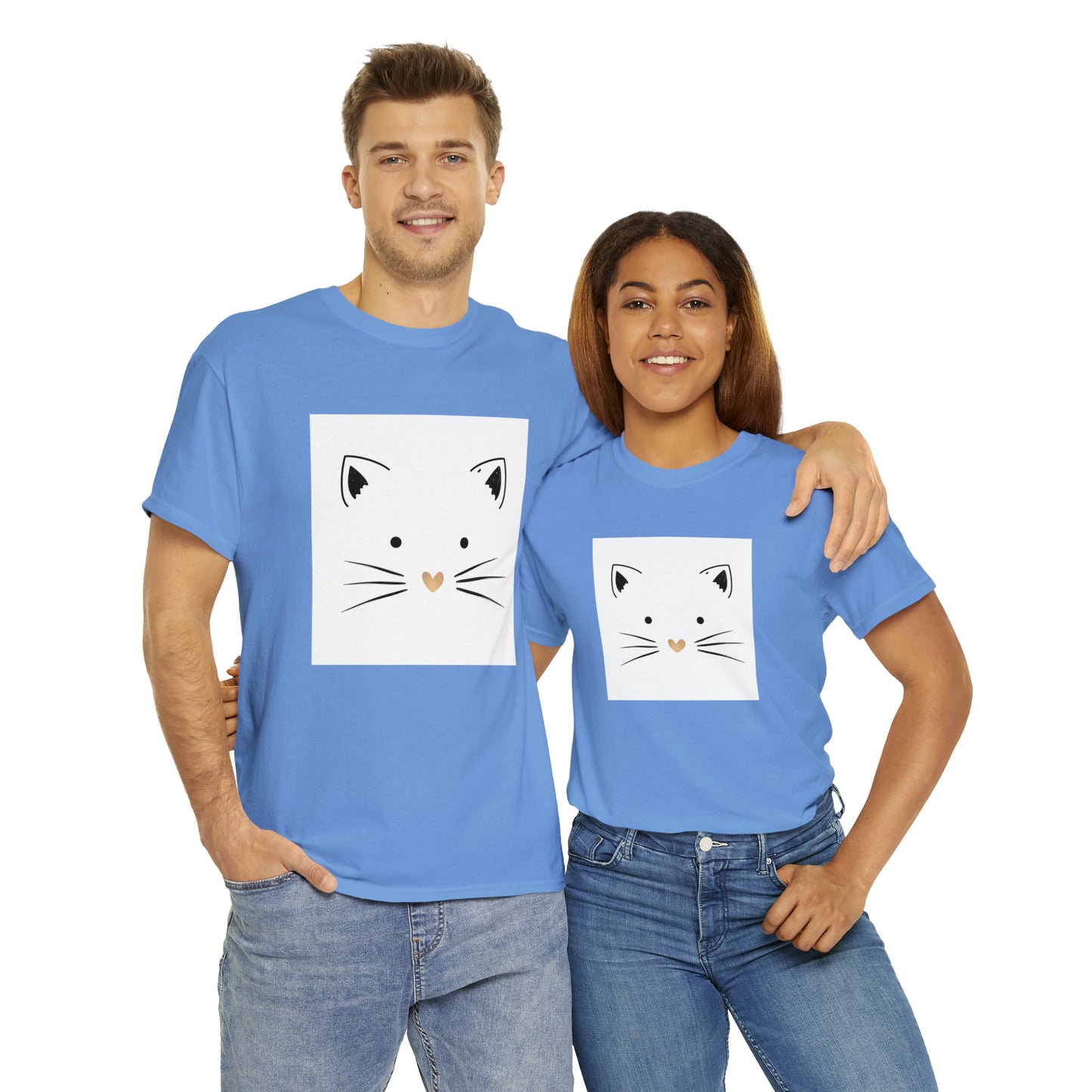 Cute Cat Unisex Heavy Cotton Tee Shirt*