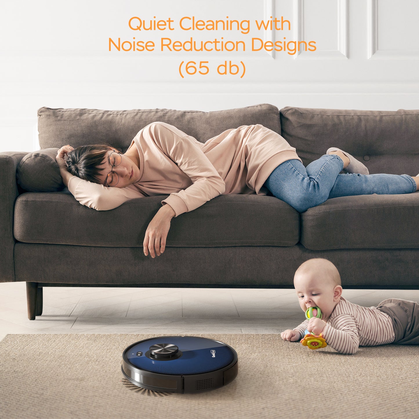 Geek Smart L7 Robot Vacuum Cleaner *And Mop, LDS Navigation, Wi-Fi Connected APP, Selective Room Cleaning,MAX 2700 PA Suction, Ideal For Pets And Larger Home