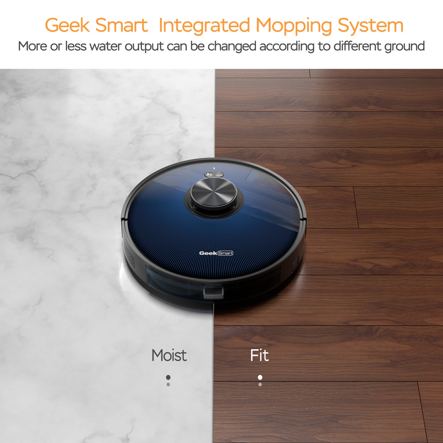 Geek Smart L7 Robot Vacuum Cleaner *And Mop, LDS Navigation, Wi-Fi Connected APP, Selective Room Cleaning,MAX 2700 PA Suction, Ideal For Pets And Larger Home
