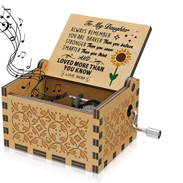 Wood Carving And Color Printing Music Box*