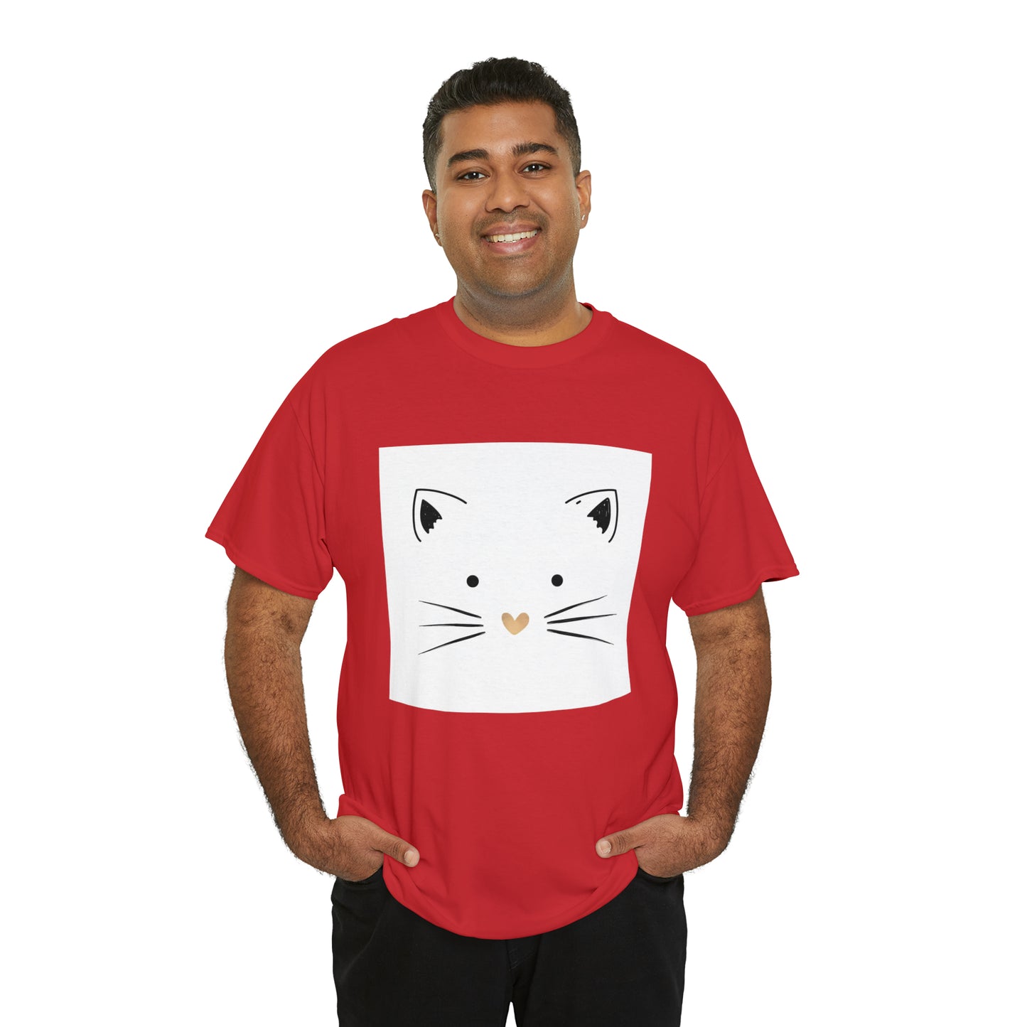 Cute Cat Unisex Heavy Cotton Tee Shirt*