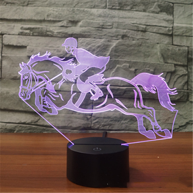 Home Simple Horse Riding Colorful LED Touch Light Night Light*