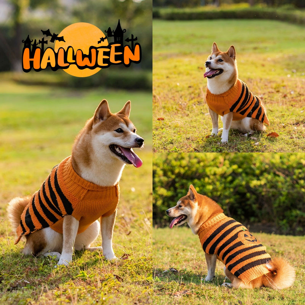 Halloween Dog Sweaters* Pet Costume Teddy Warm Leisure Sweater Cosplay Clothes For Dogs Pets Outfits