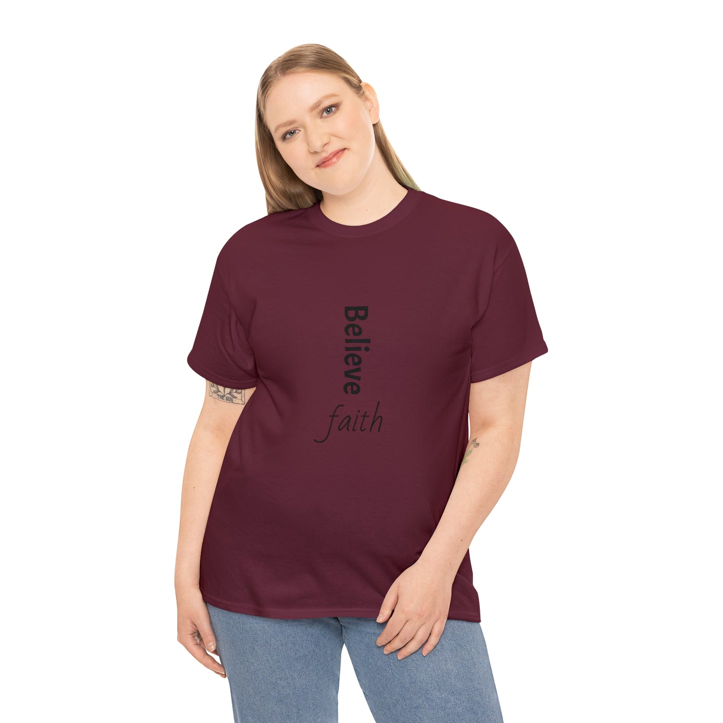 Believe, Faith, Unisex Heavy Cotton Tee Shirt Religion gift*