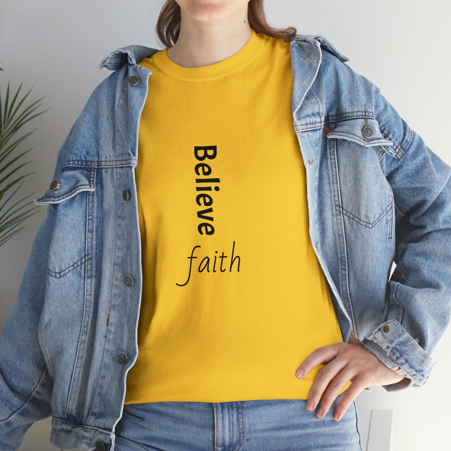 Believe, Faith, Unisex Heavy Cotton Tee Shirt Religion gift*