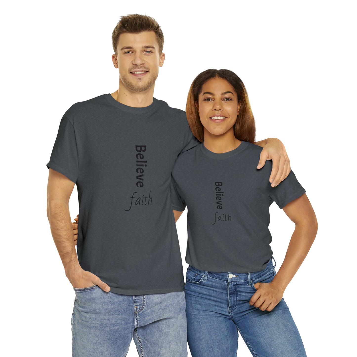 Believe, Faith, Unisex Heavy Cotton Tee Shirt Religion gift*