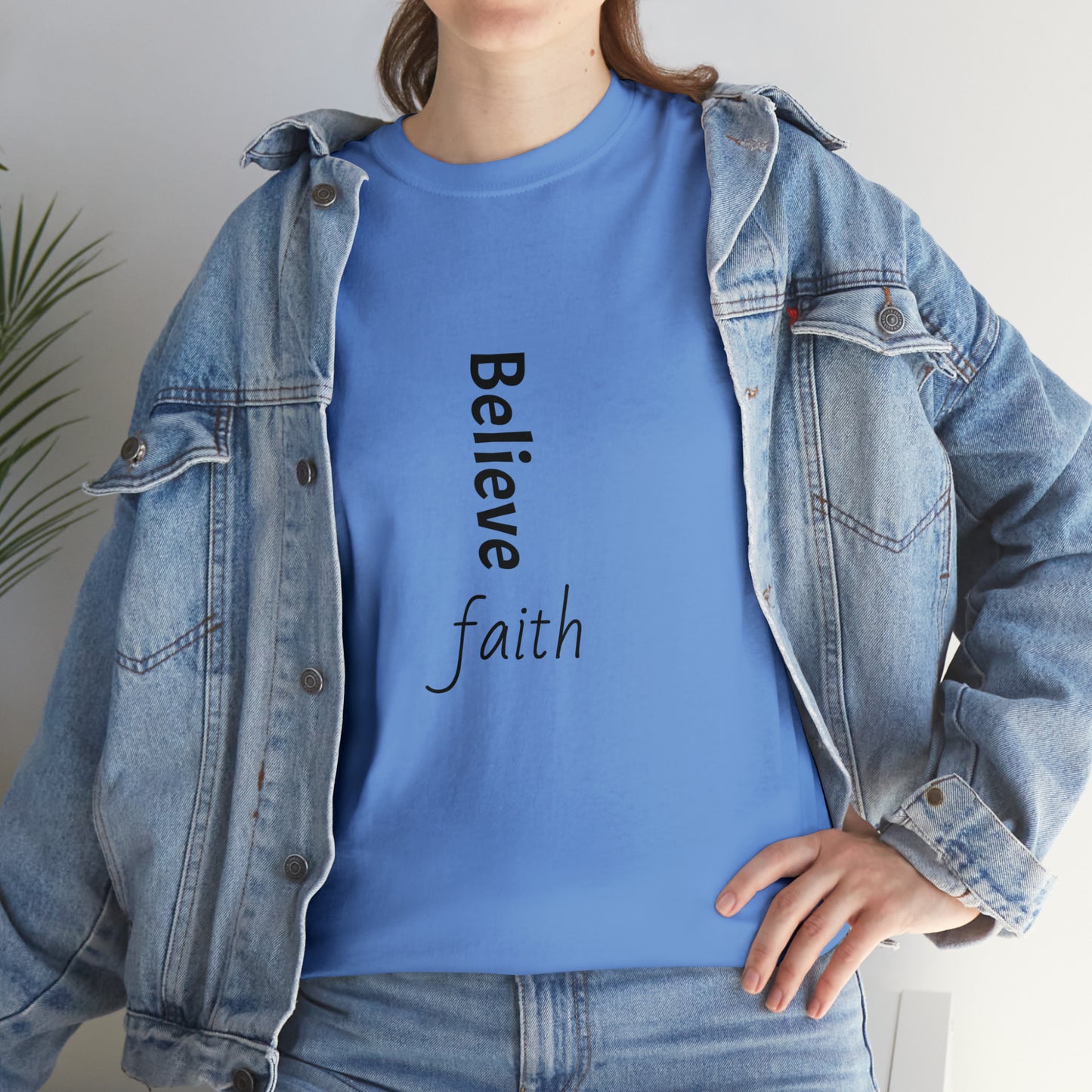 Believe, Faith, Unisex Heavy Cotton Tee Shirt Religion gift*