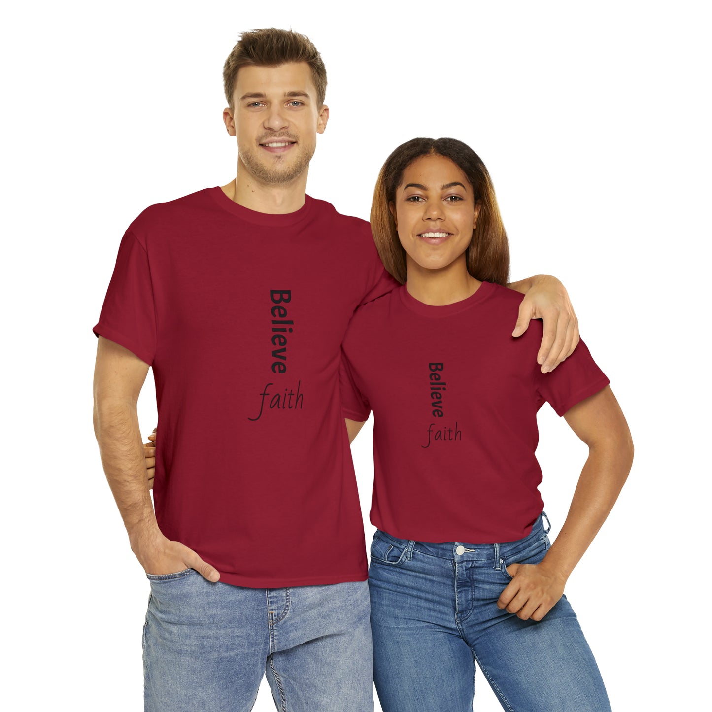 Believe, Faith, Unisex Heavy Cotton Tee Shirt Religion gift*