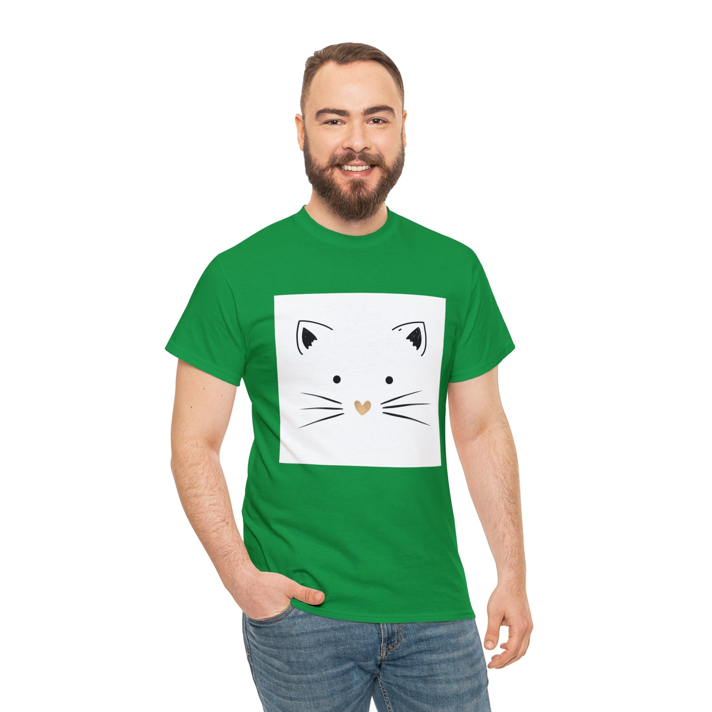 Cute Cat Unisex Heavy Cotton Tee Shirt*