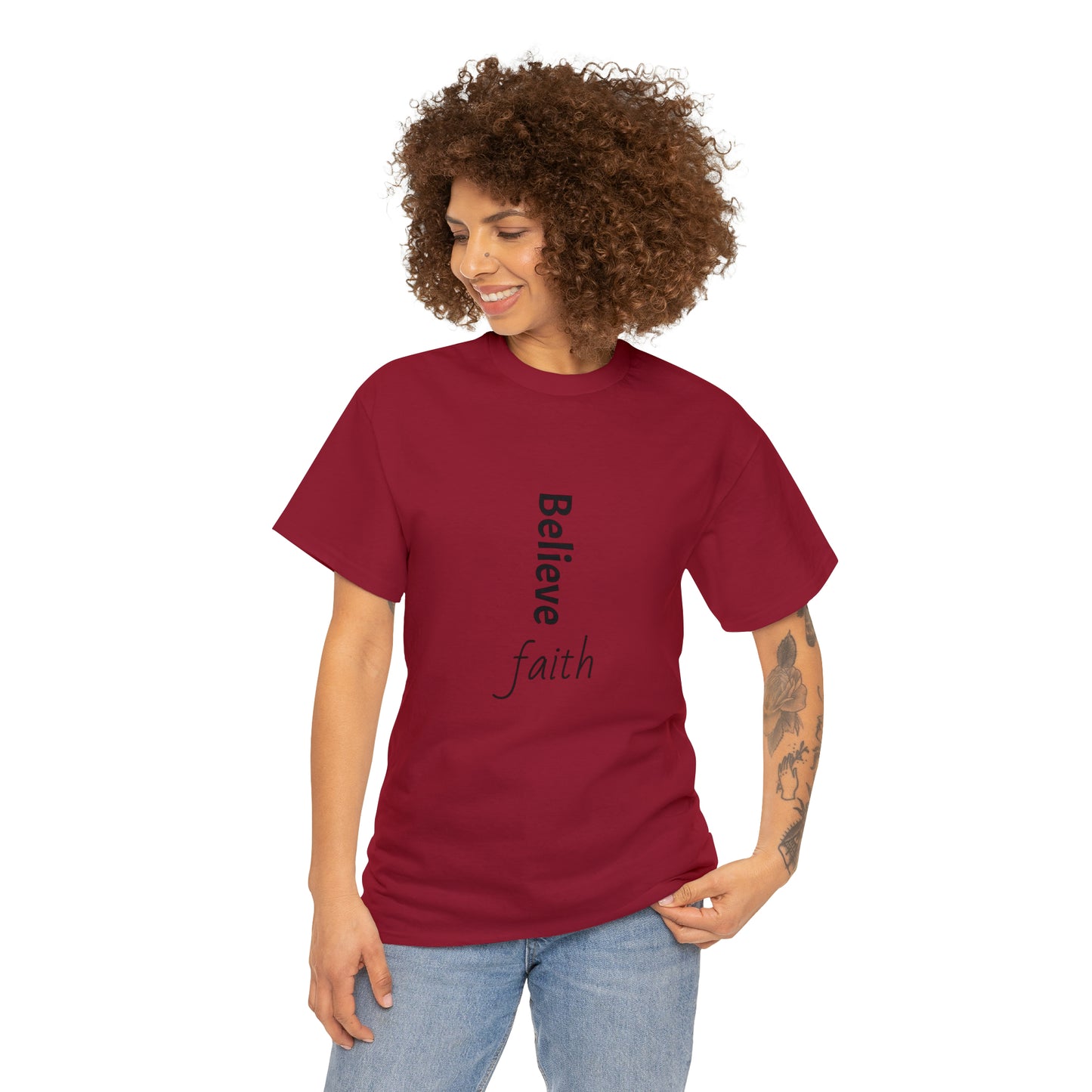 Believe, Faith, Unisex Heavy Cotton Tee Shirt Religion gift*