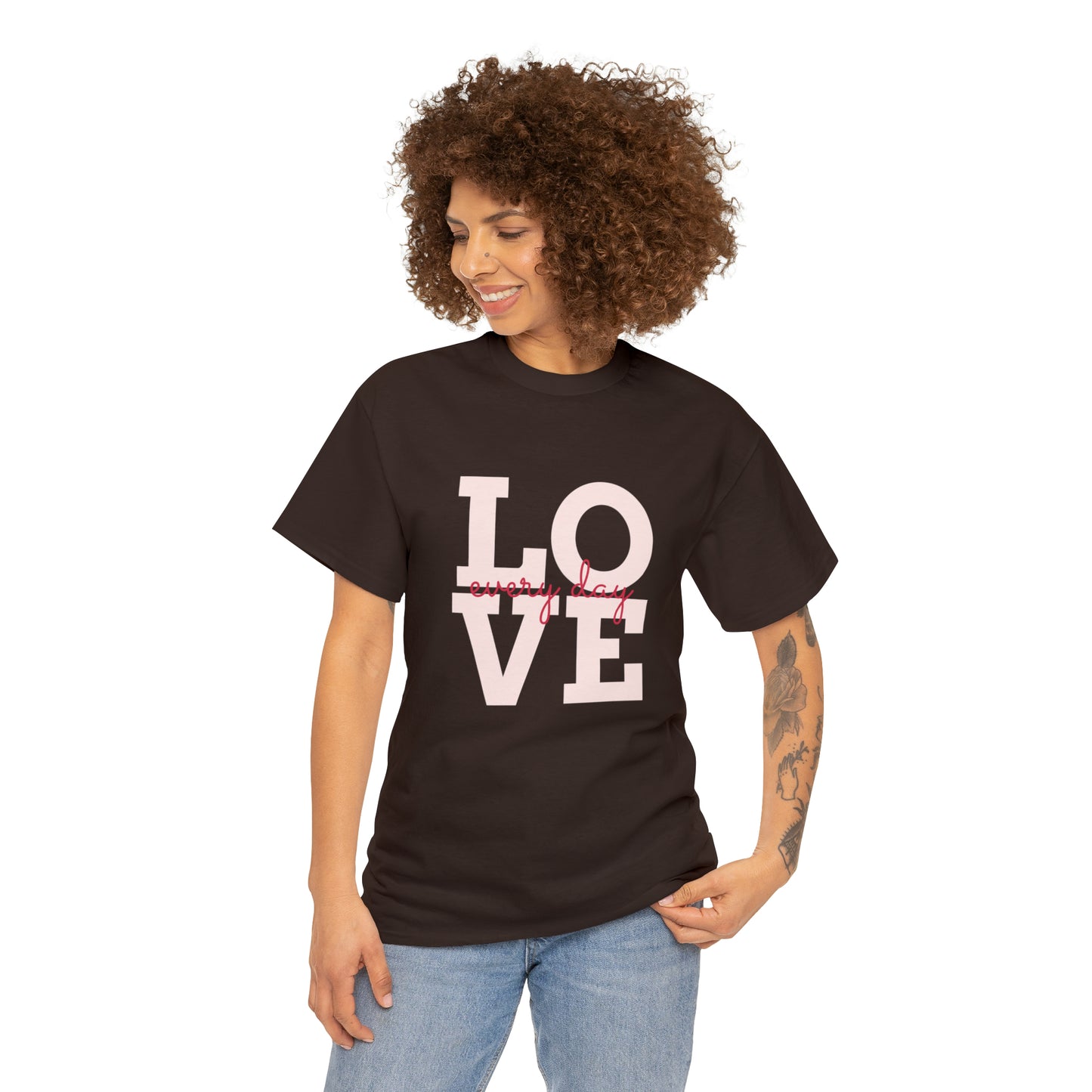 Love everyday Unisex Heavy Cotton Tee shirt gift*