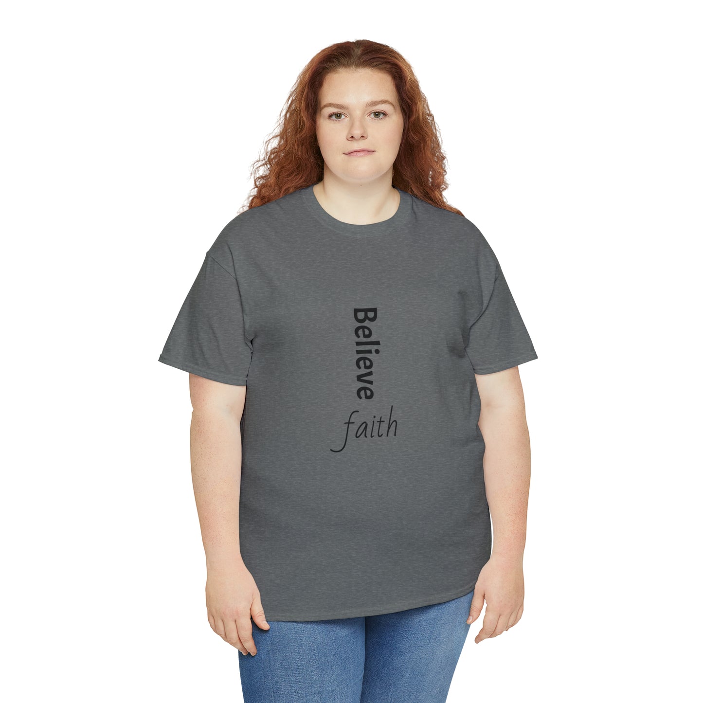 Believe, Faith, Unisex Heavy Cotton Tee Shirt Religion gift*