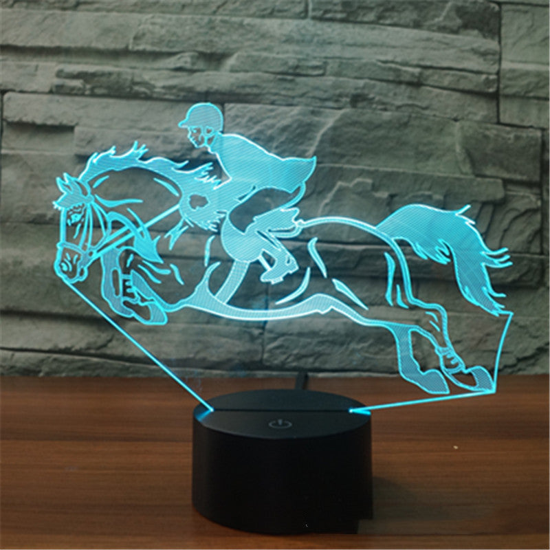 Home Simple Horse Riding Colorful LED Touch Light Night Light*