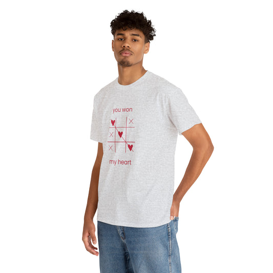 "You Won My Heart" Unisex Heavy Cotton Tee Shirt love, gift*