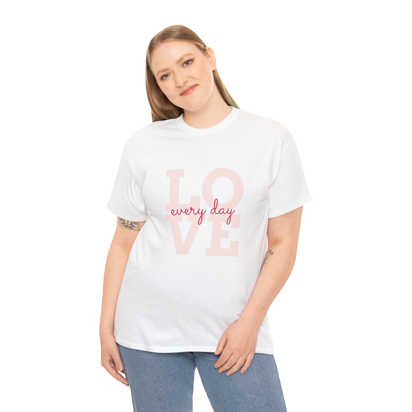 Love everyday Unisex Heavy Cotton Tee shirt gift*