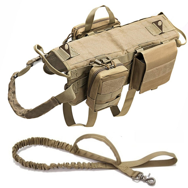 Tactical Military Dog Harness* With Packs