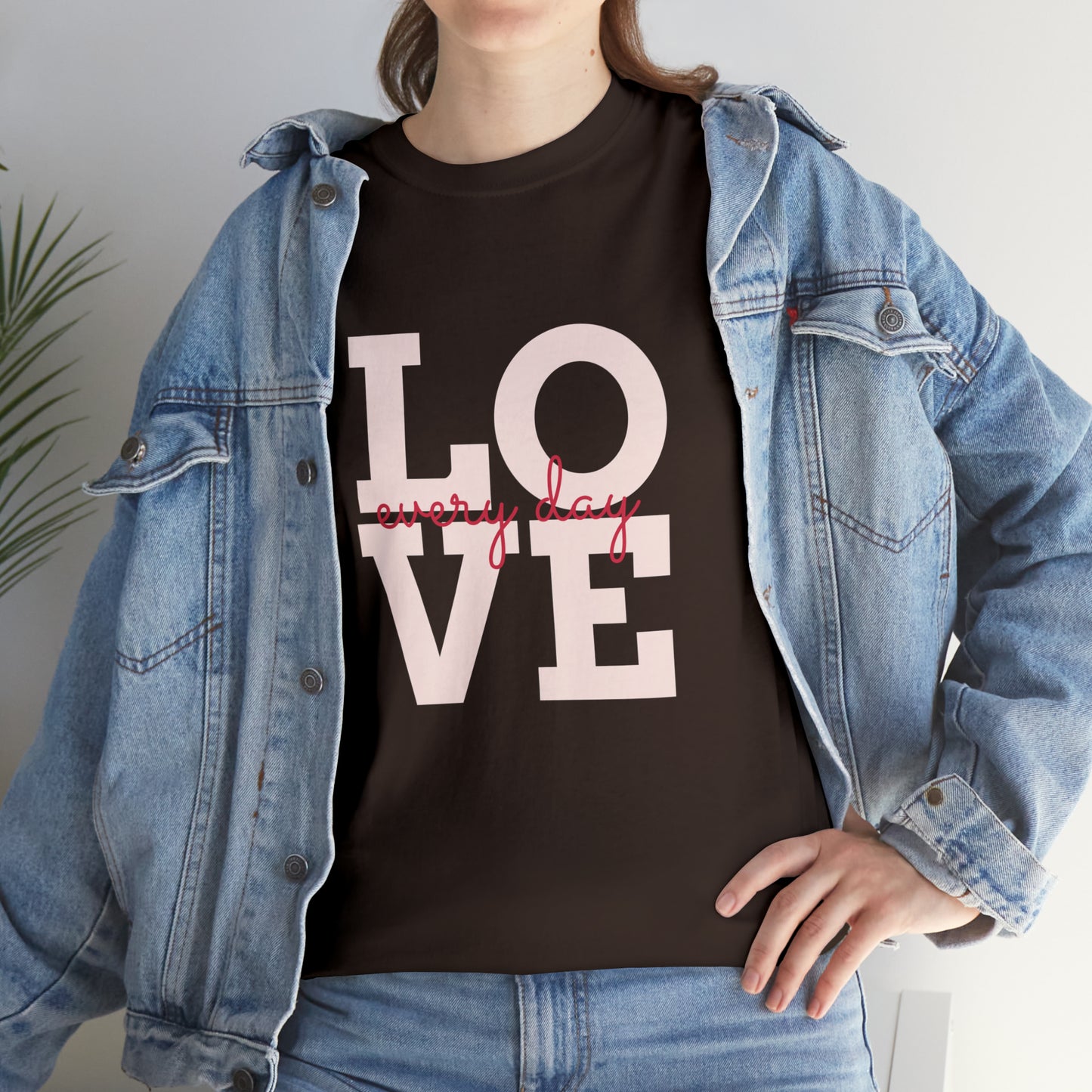 Love everyday Unisex Heavy Cotton Tee shirt gift*