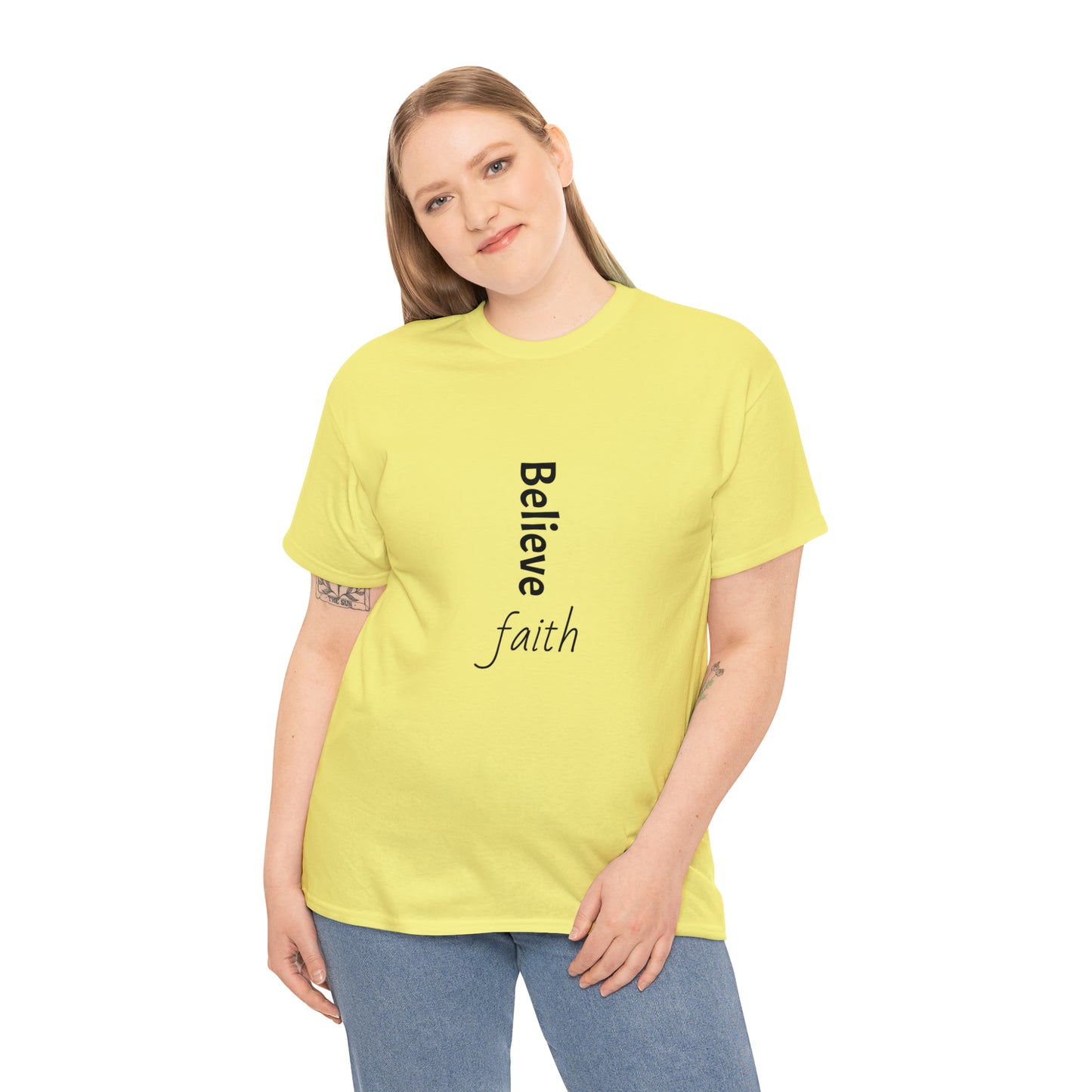 Believe, Faith, Unisex Heavy Cotton Tee Shirt Religion gift*