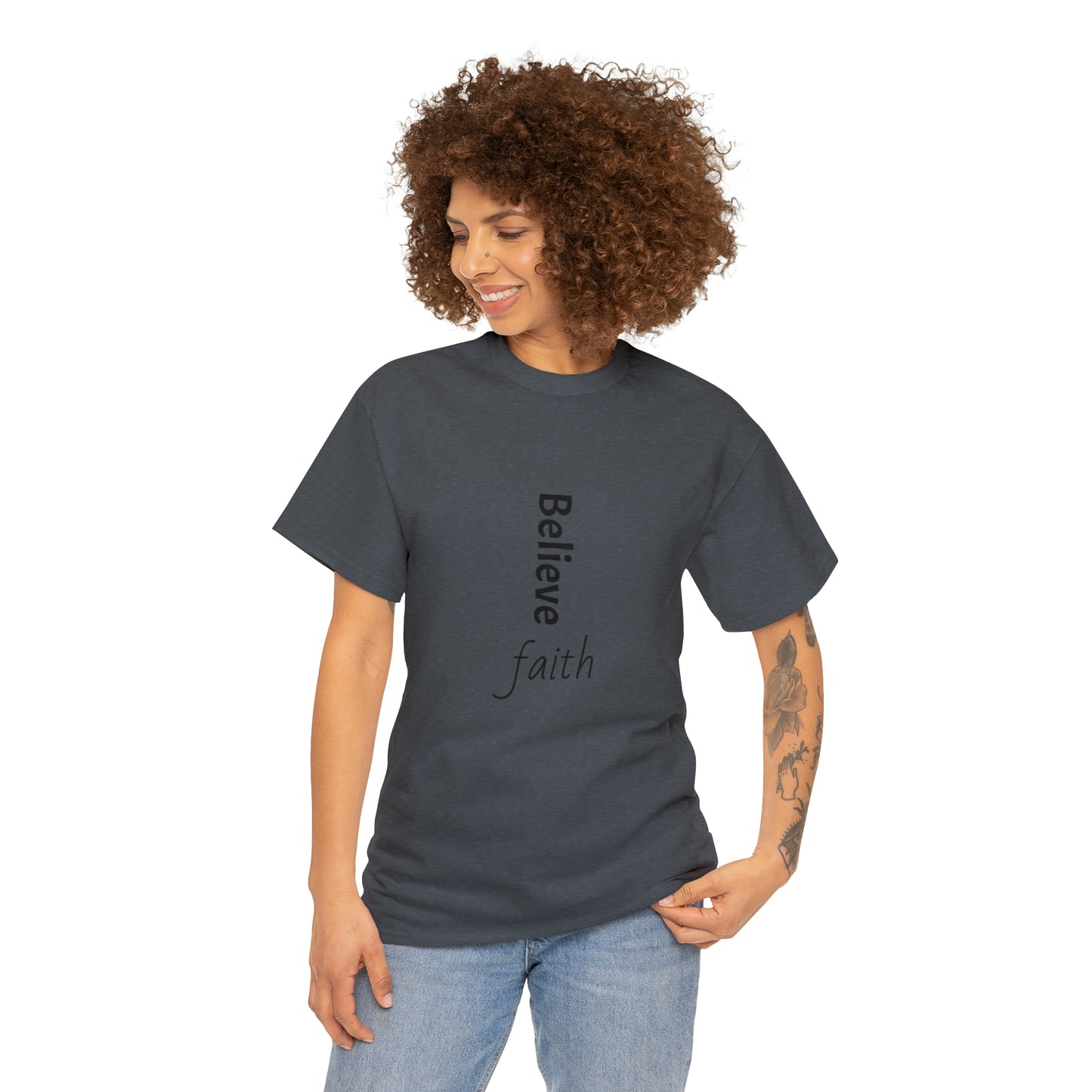 Believe, Faith, Unisex Heavy Cotton Tee Shirt Religion gift*