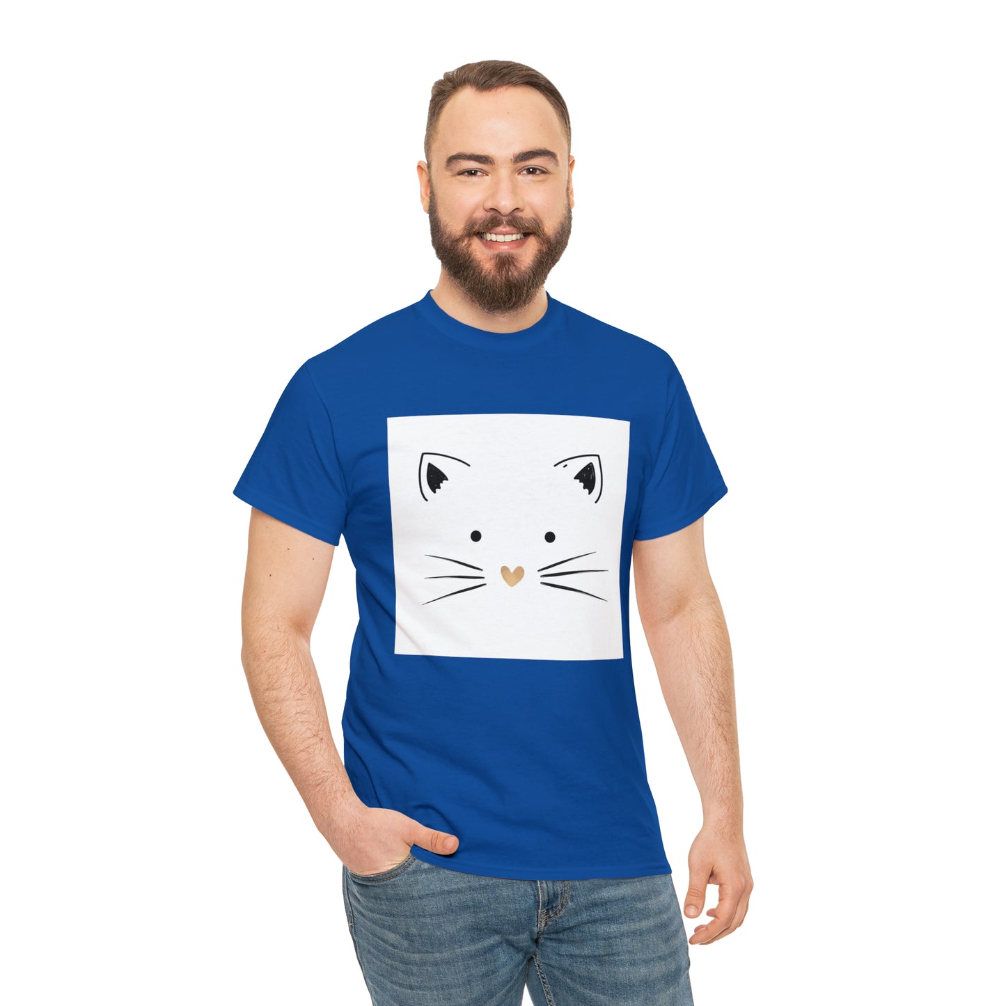 Cute Cat Unisex Heavy Cotton Tee Shirt*