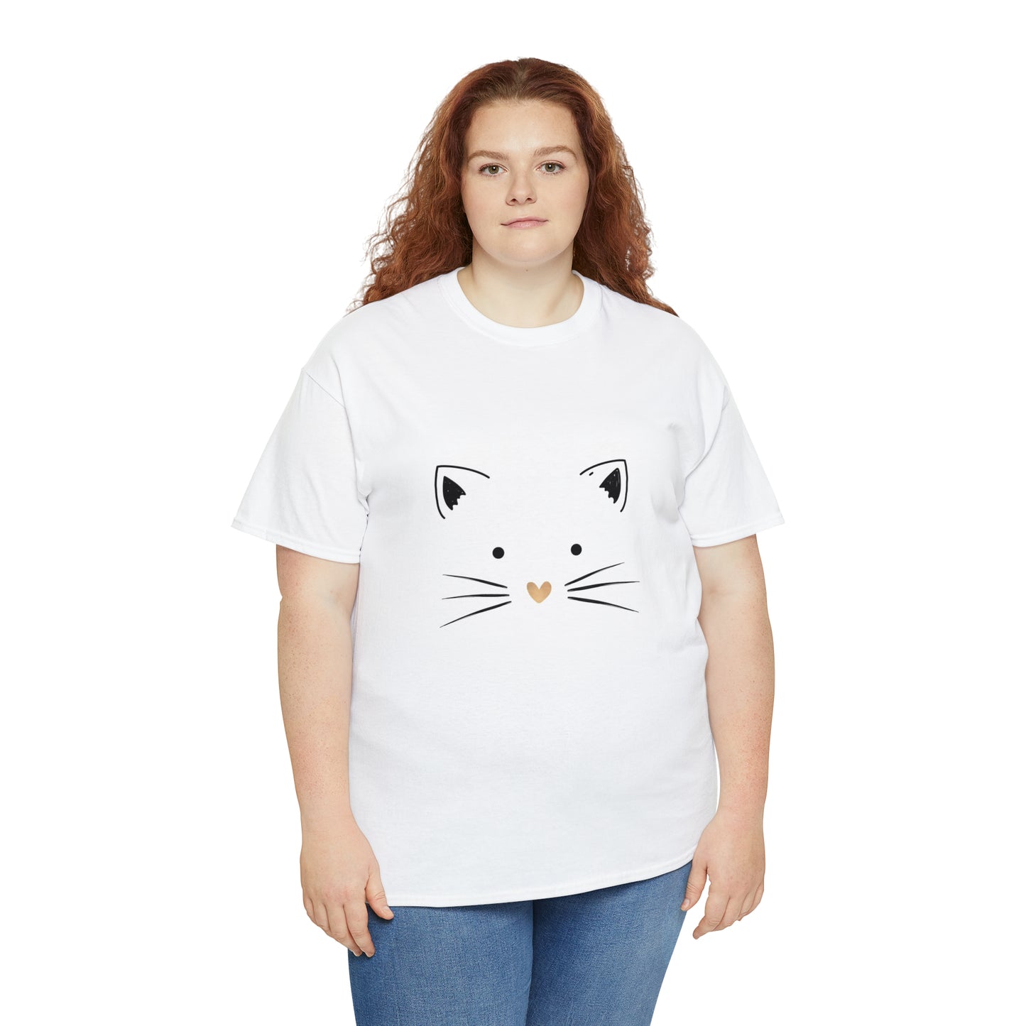 Cute Cat Unisex Heavy Cotton Tee Shirt*