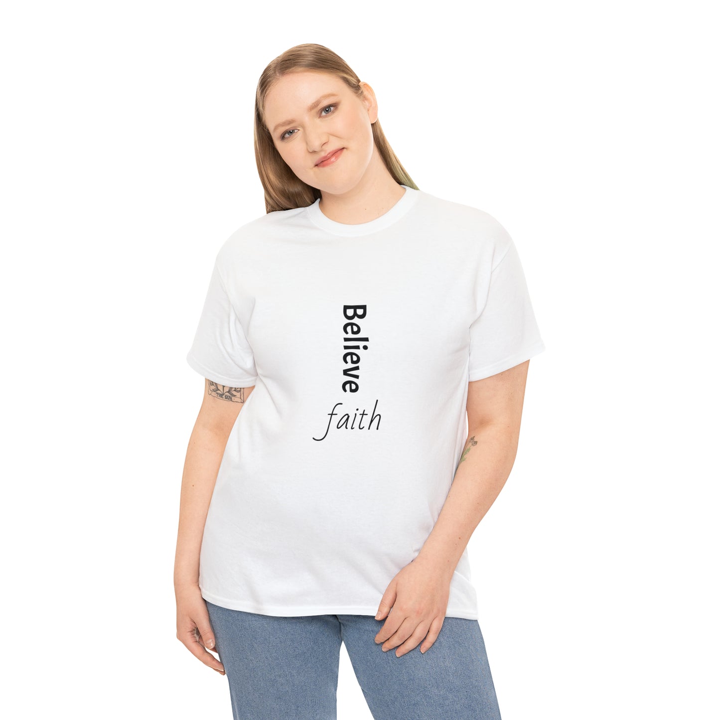 Believe, Faith, Unisex Heavy Cotton Tee Shirt Religion gift*