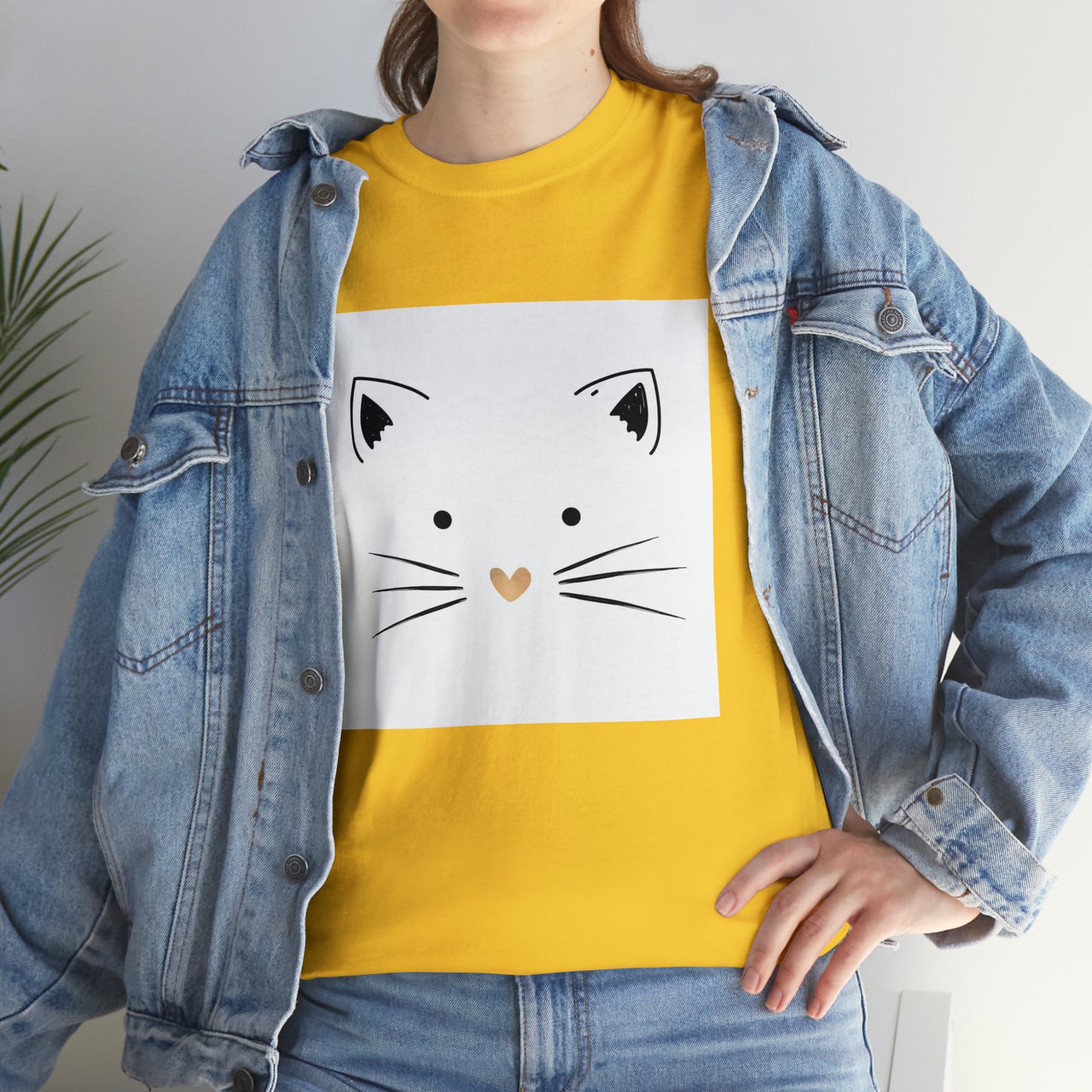 Cute Cat Unisex Heavy Cotton Tee Shirt*