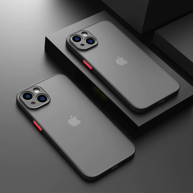 Shockproof Armor Matte Case For iPhones*