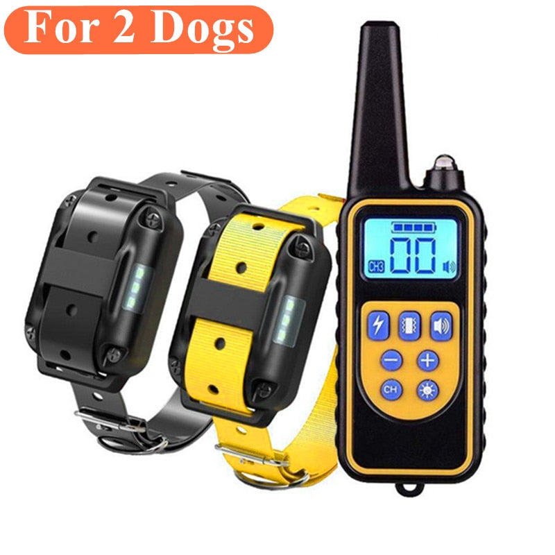 Electric Dog Training Collar Waterproof Dog Bark Collar Pet With Remote Control *Rechargeable Anti Barking Device All Size Dogs