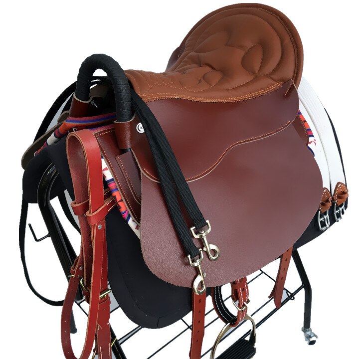 Horse Riding Saddle Pad Full Set horseback Riding Accessories Full Leather Saddle *