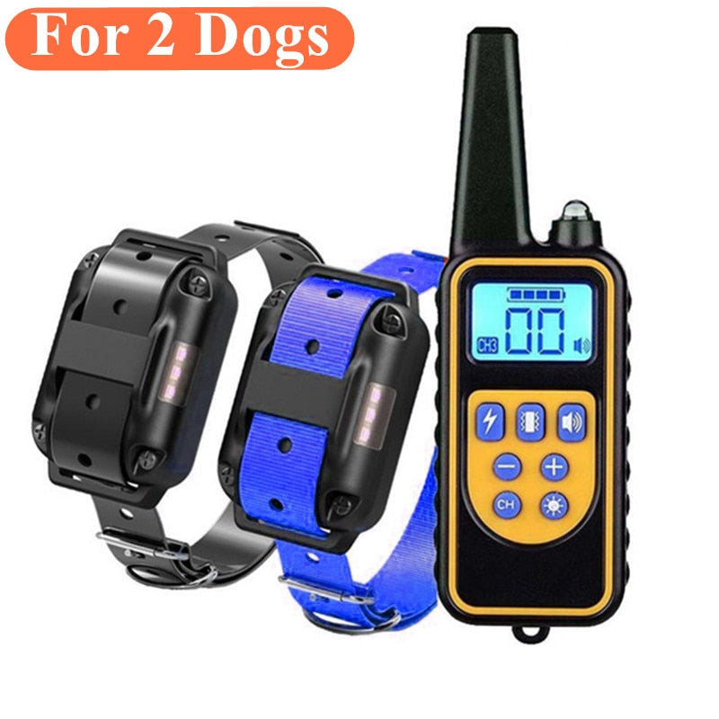 Electric Dog Training Collar Waterproof Dog Bark Collar Pet With Remote Control* Rechargeable Anti Barking Device All Size Dogs